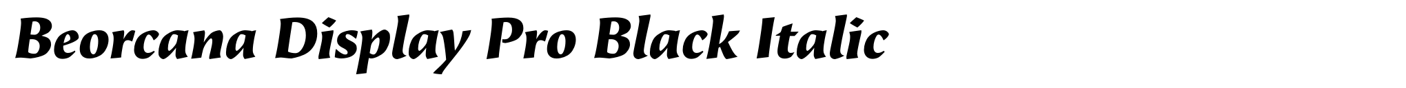 Beorcana Display Pro Black Italic image